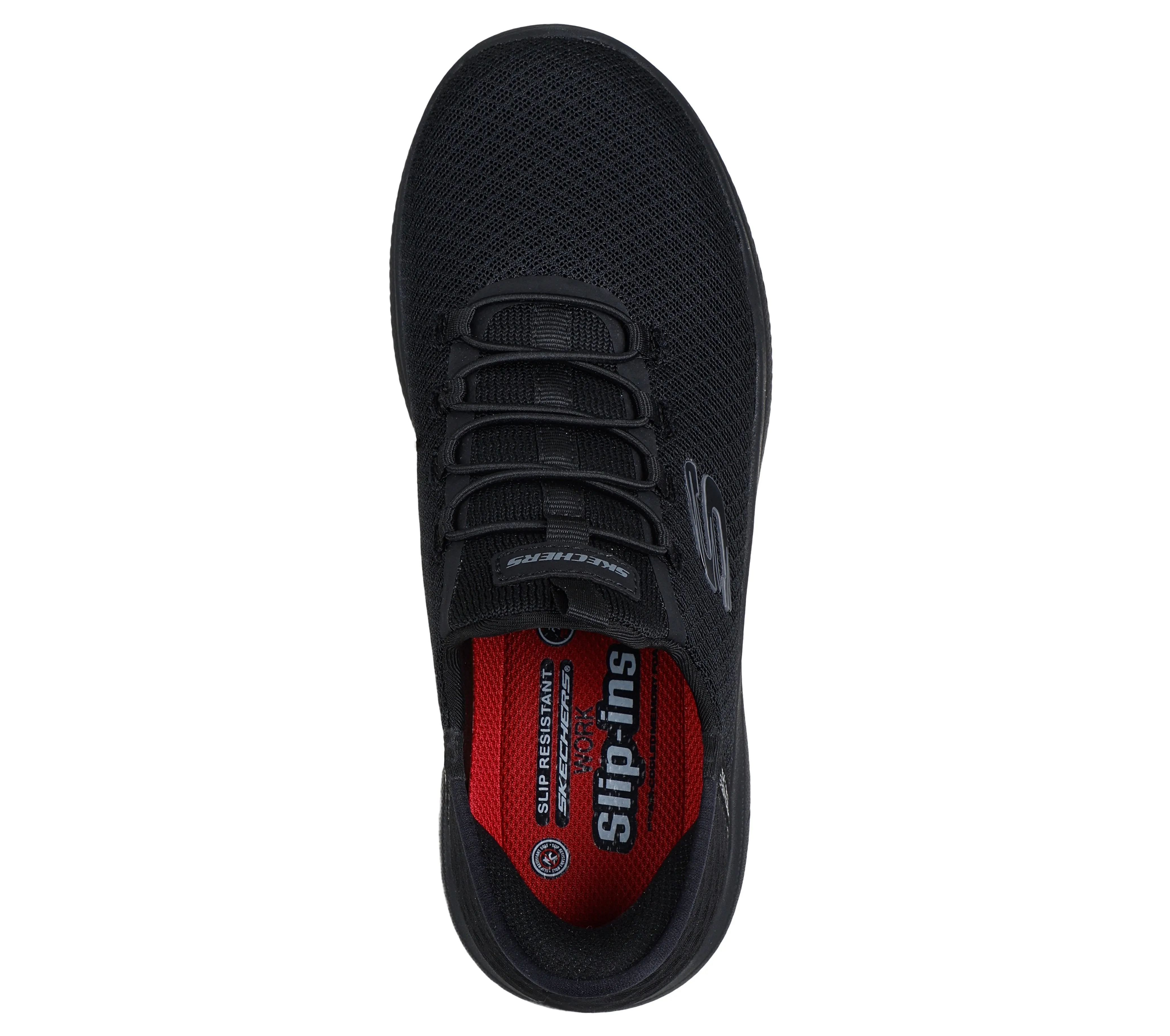 SKECHERS - 108144EC SLIP-INS WORK SUMMITS SR-ENSLEE BUNGEE TRAINER - BLACK