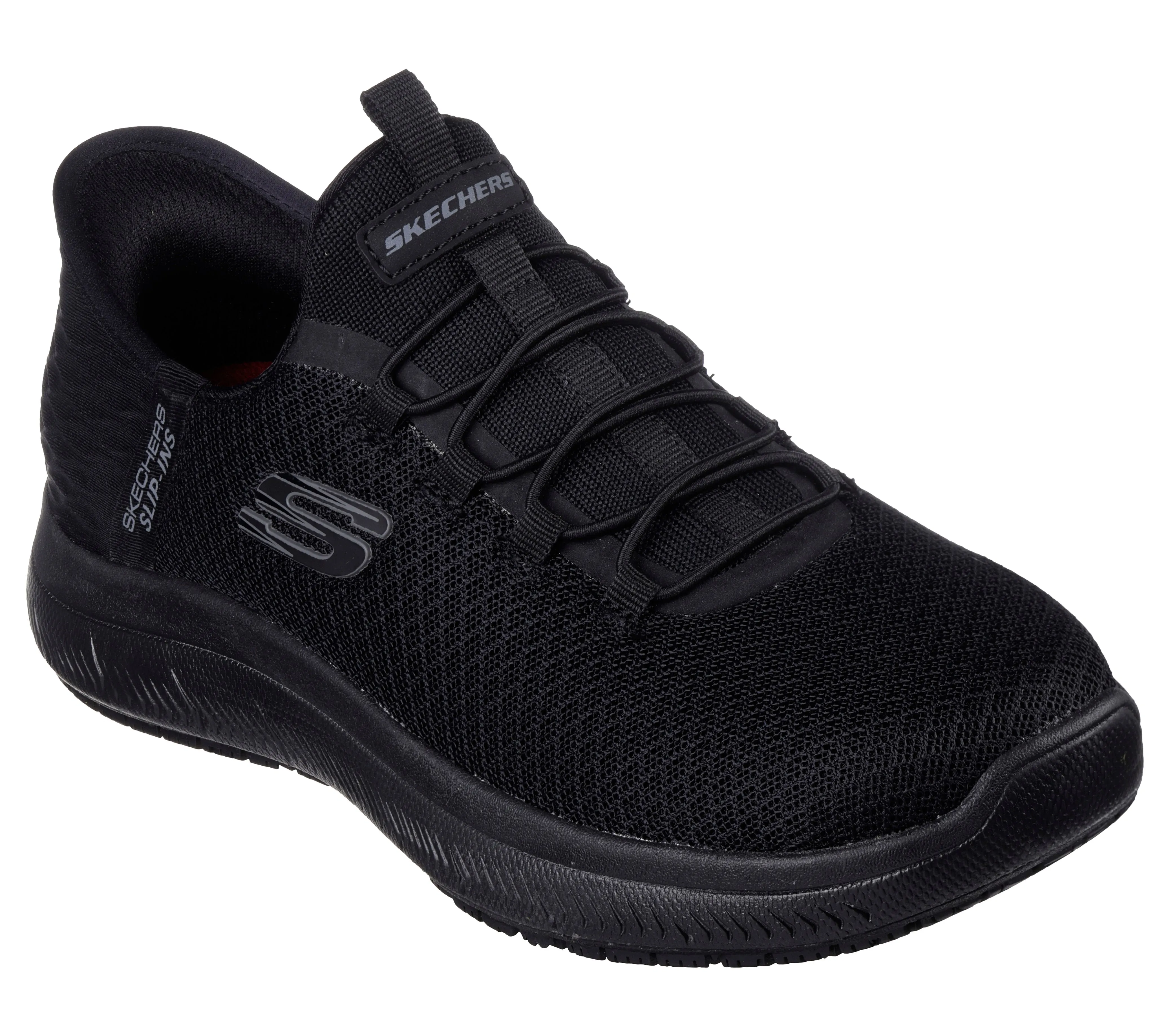 SKECHERS - 108144EC SLIP-INS WORK SUMMITS SR-ENSLEE BUNGEE TRAINER - BLACK