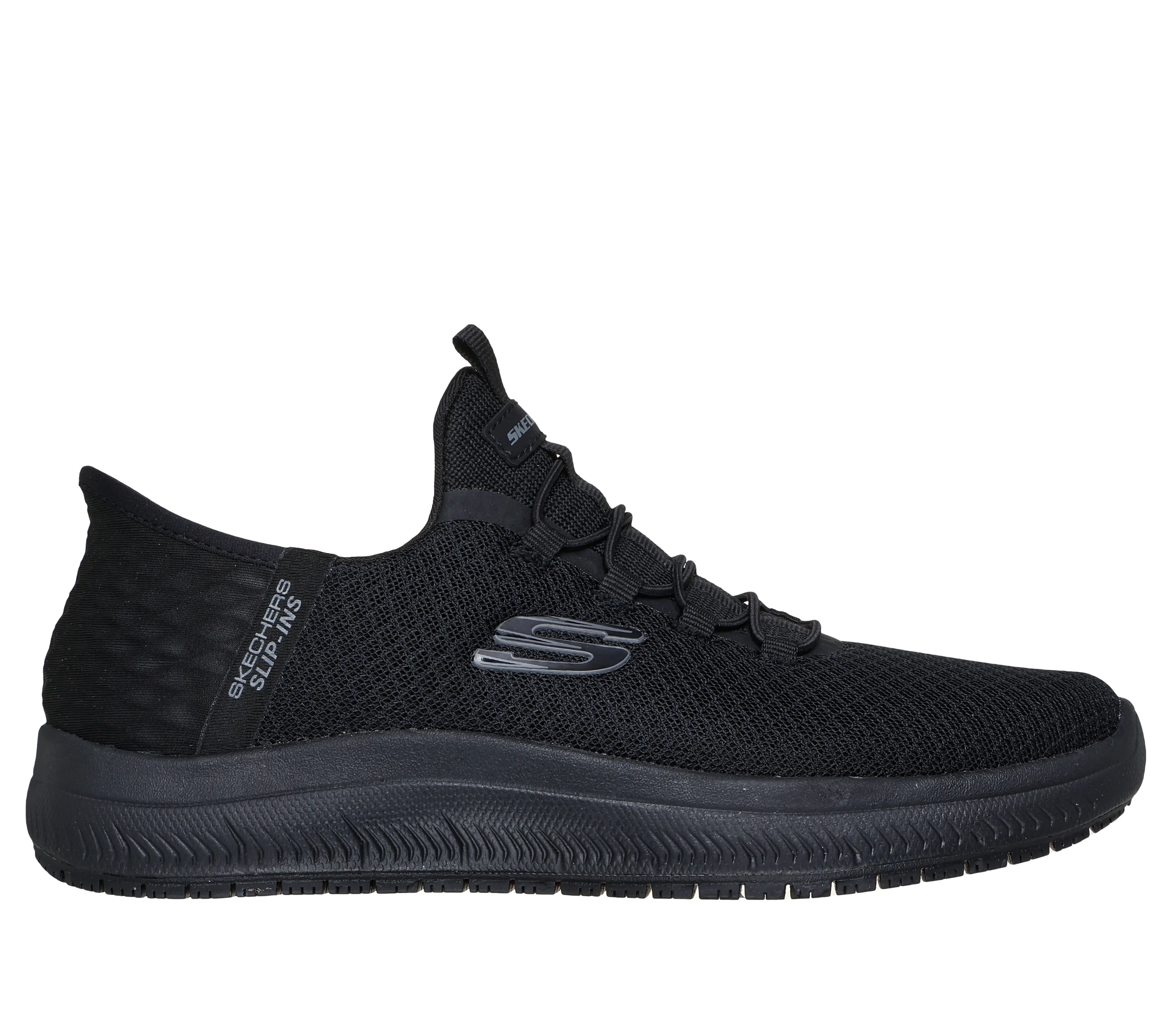 SKECHERS - 108144EC SLIP-INS WORK SUMMITS SR-ENSLEE BUNGEE TRAINER - BLACK