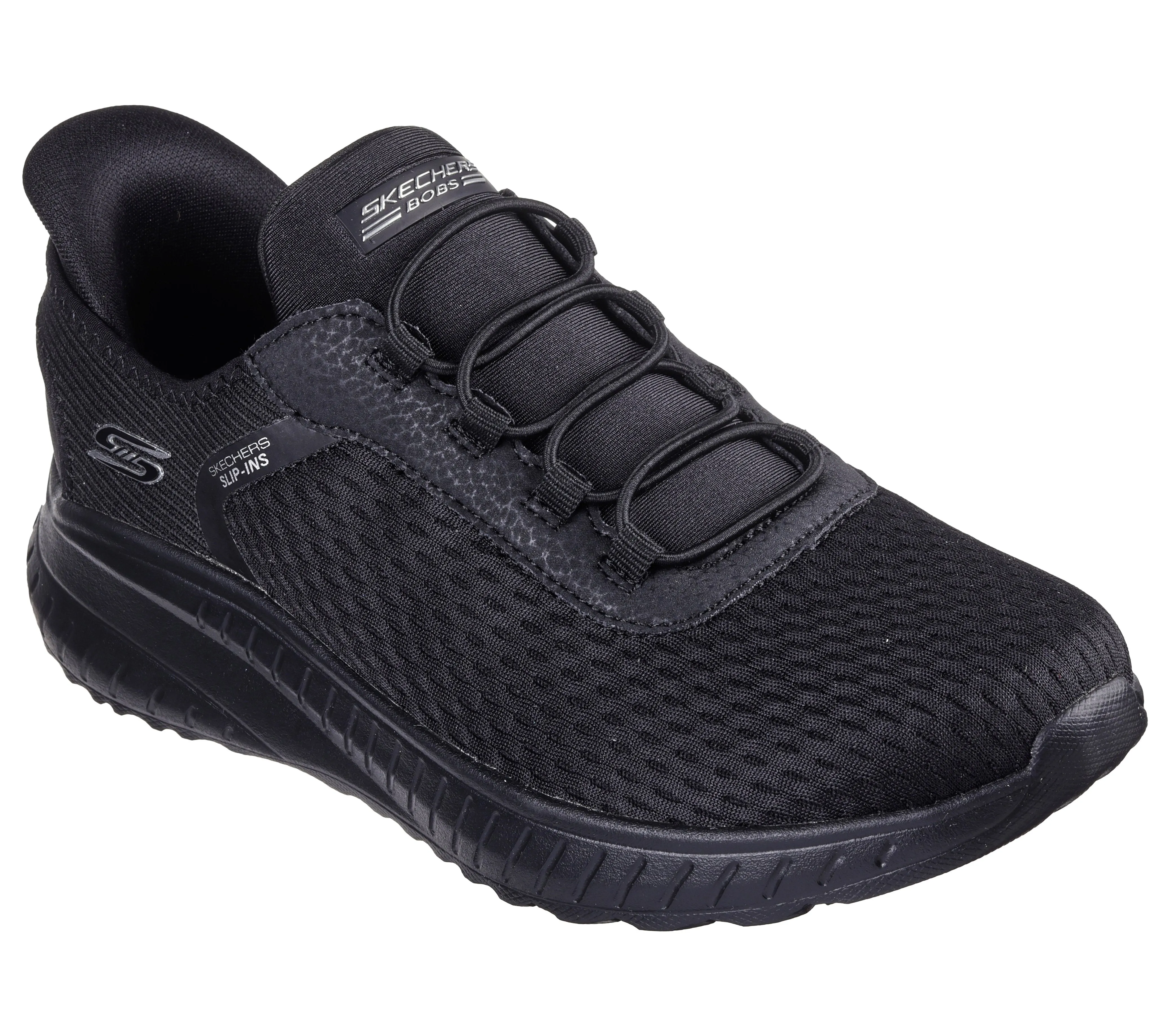 SKECHERS - 117504 BOBS SQUAD CHAOS-IN COLOR SLIP-ON TRAINER - BLACK