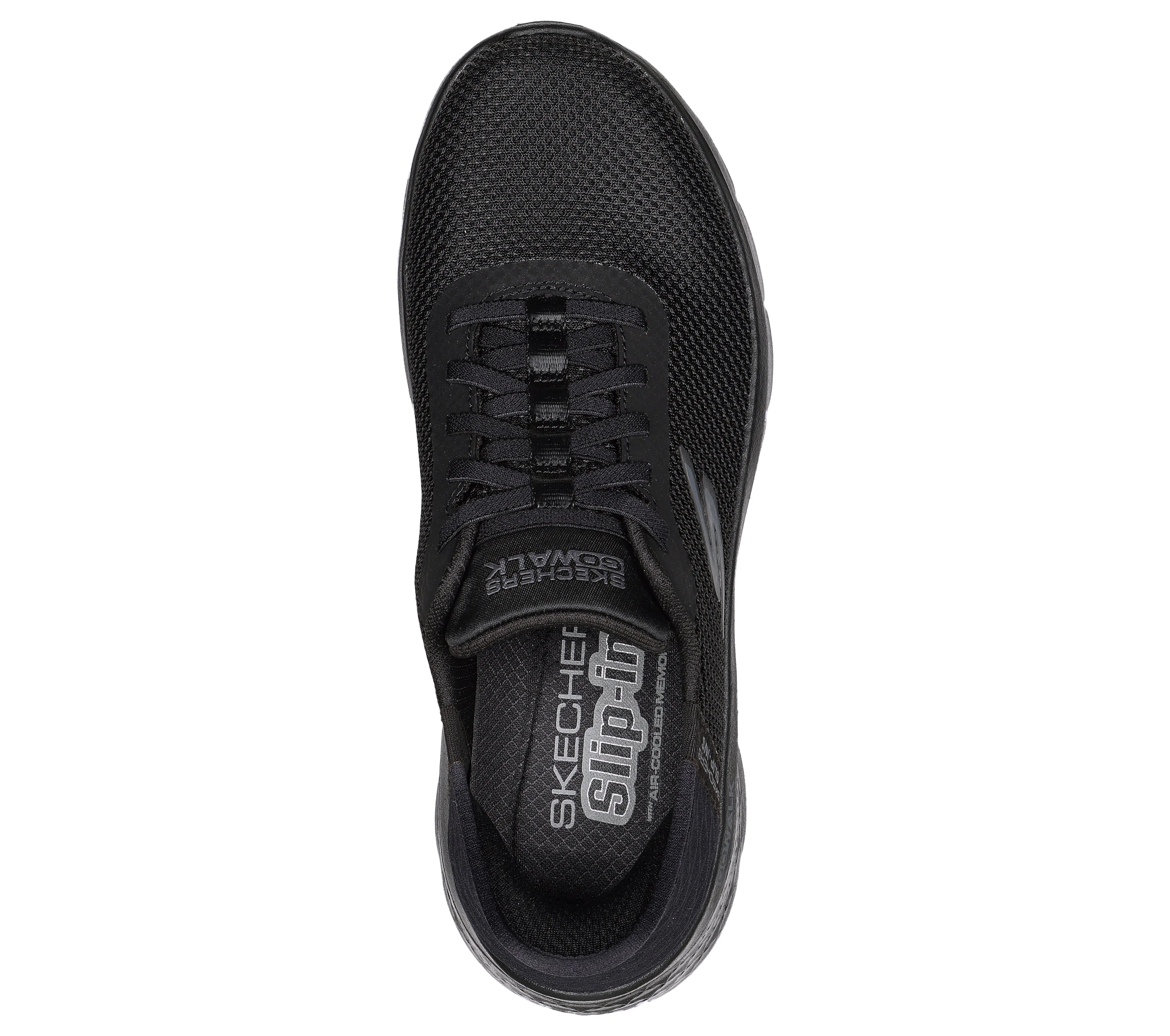 SKECHERS - 124836 SLIP-INS : GO WALK FLEX BUNGEE LACE TRAINER - BLACK