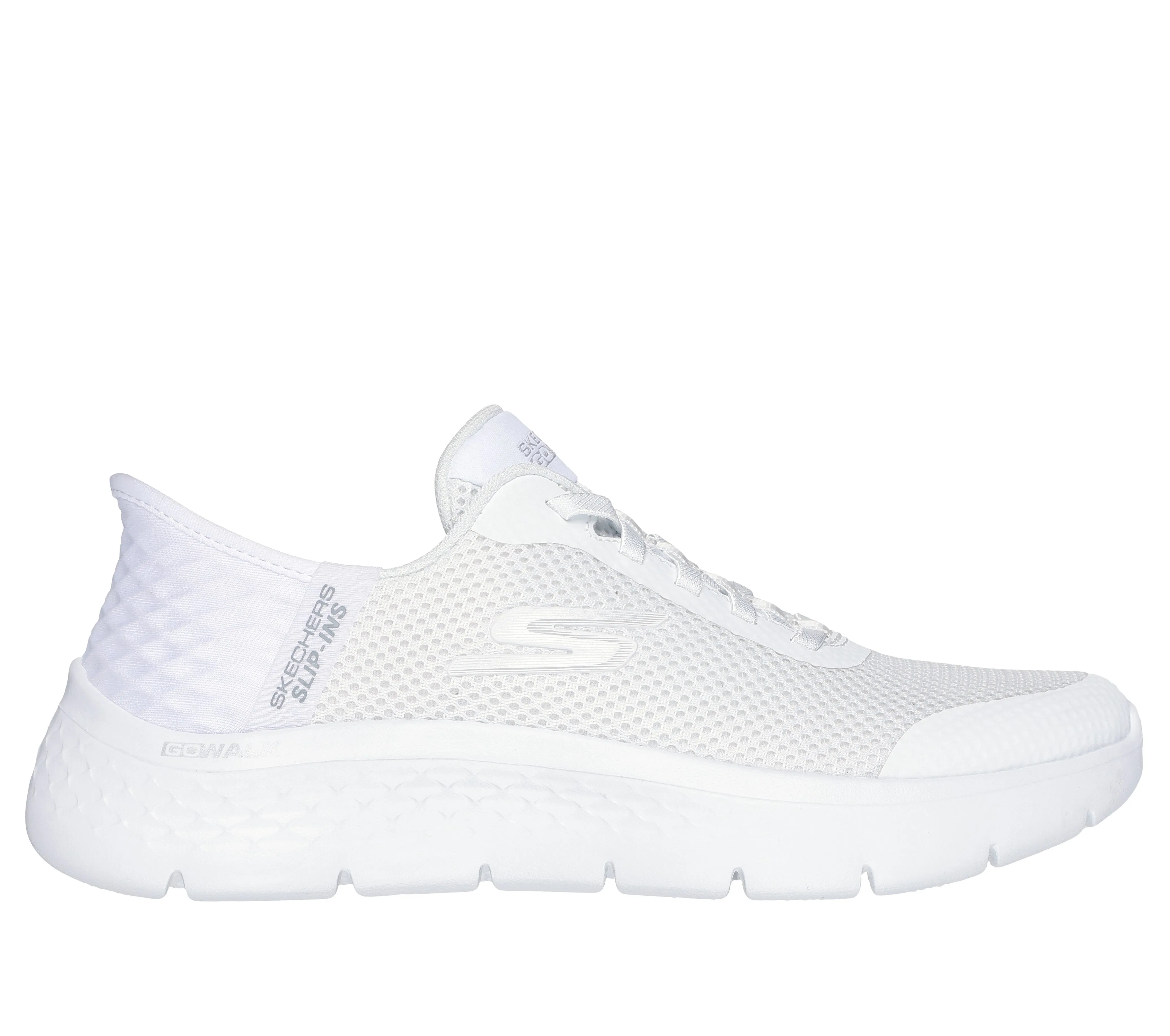 SKECHERS - 124836 SLIP-INS:GO WALK FLEX BUNGEE LACE TRAINER - WHITE