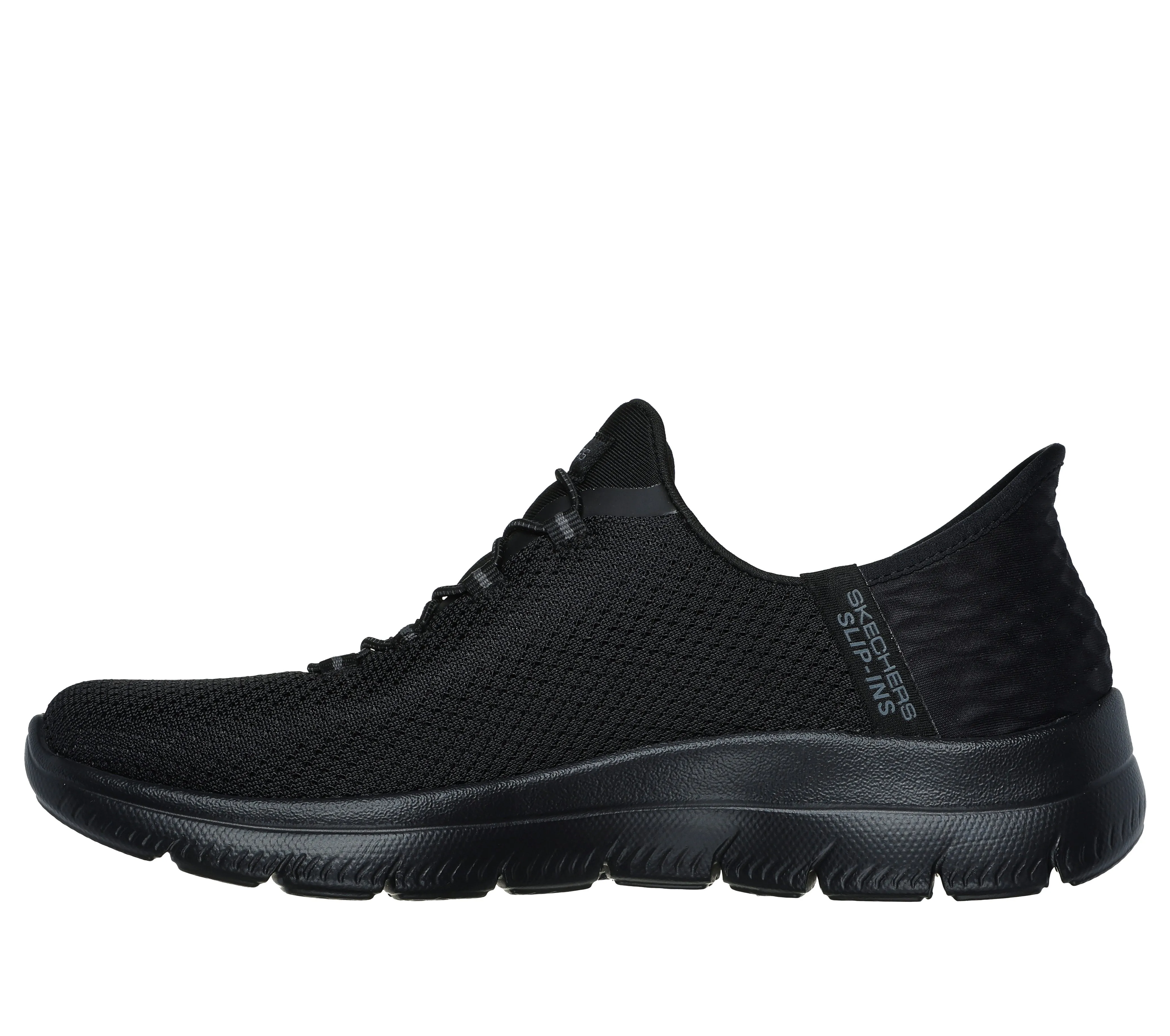 SKECHERS - 150123 SUMMITS DIAMOND DREAM-BUNGEE SLIP-IN TRAIN - BLACK