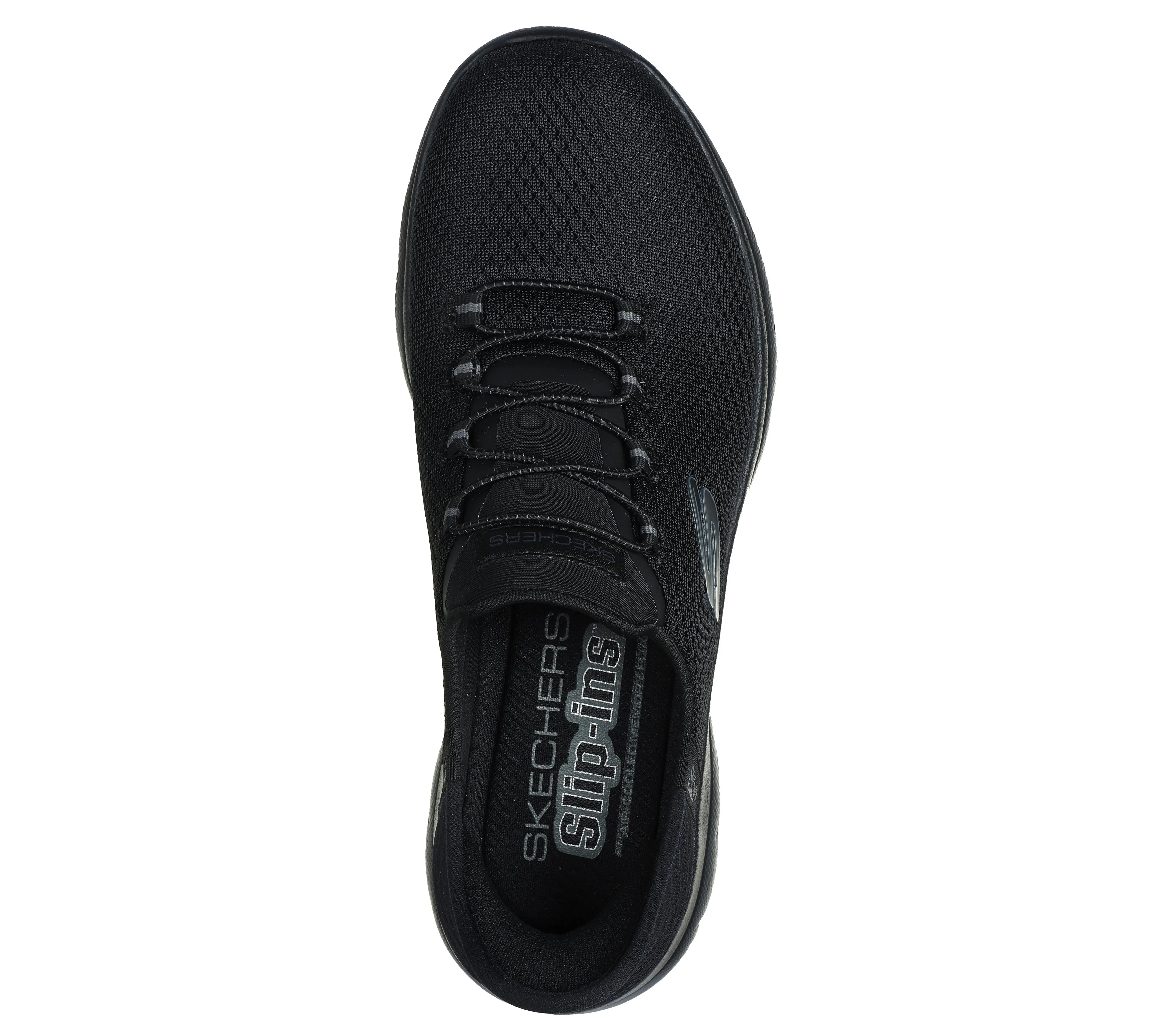 SKECHERS - 150123 SUMMITS DIAMOND DREAM-BUNGEE SLIP-IN TRAIN - BLACK