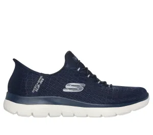SKECHERS - 150128 SUMMITS-CLASSY NIGHT-SLIP-IN BUNGEE TRAINER - NAVY/SILVER