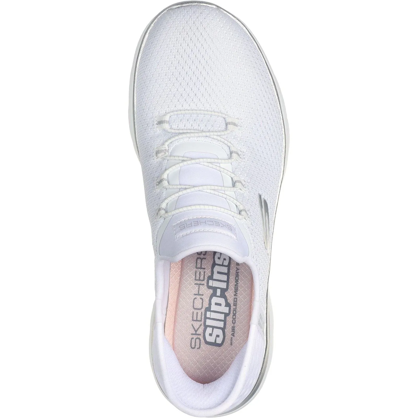 Skechers Summits Diamond Dream Textile Women's White/Silver Trainers