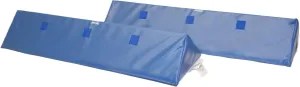 Skil-Care 45-Degree Foam Positioning Wedge, 17" L x 8" W x 8" H - Vinyl Cover, in-Bed Resident Support, Blue, 555025