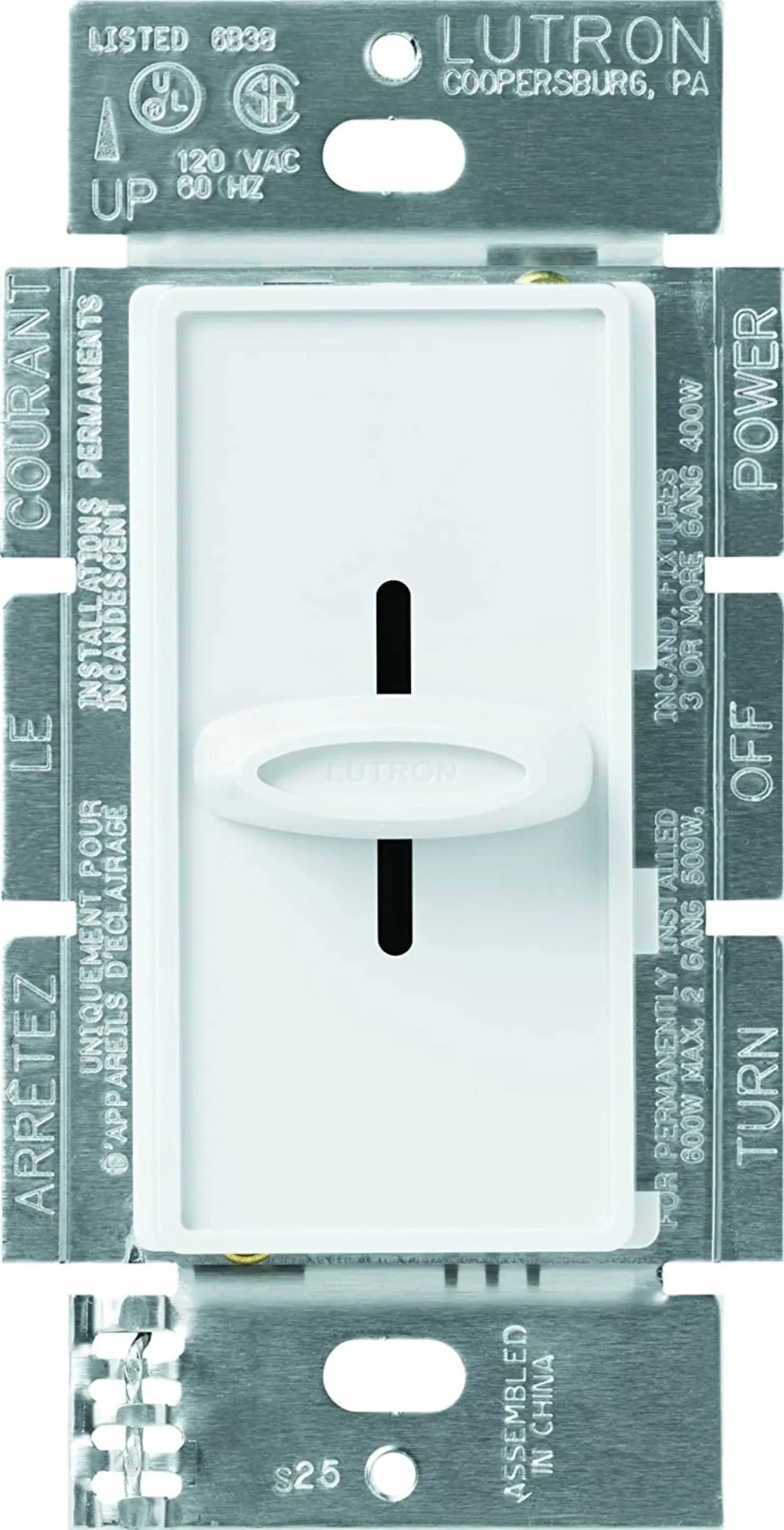 Skylark Fan-Speed Control, Single-pole, slide-to-off, fully variable fan control, 120V/5A