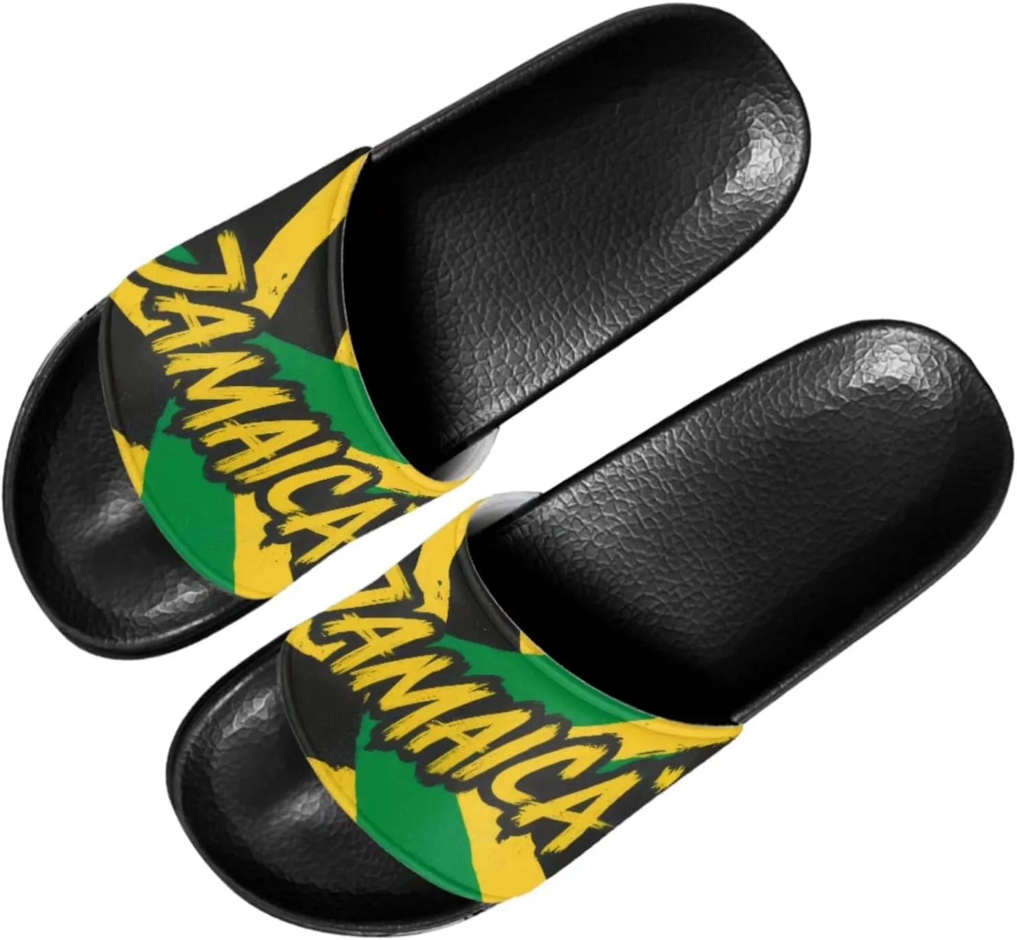 Slide Sandals Slippers for Women and Men, Cozy PU Uppers EVA Sole Non Slip Quick Drying Shower Shoes Bathroom Office