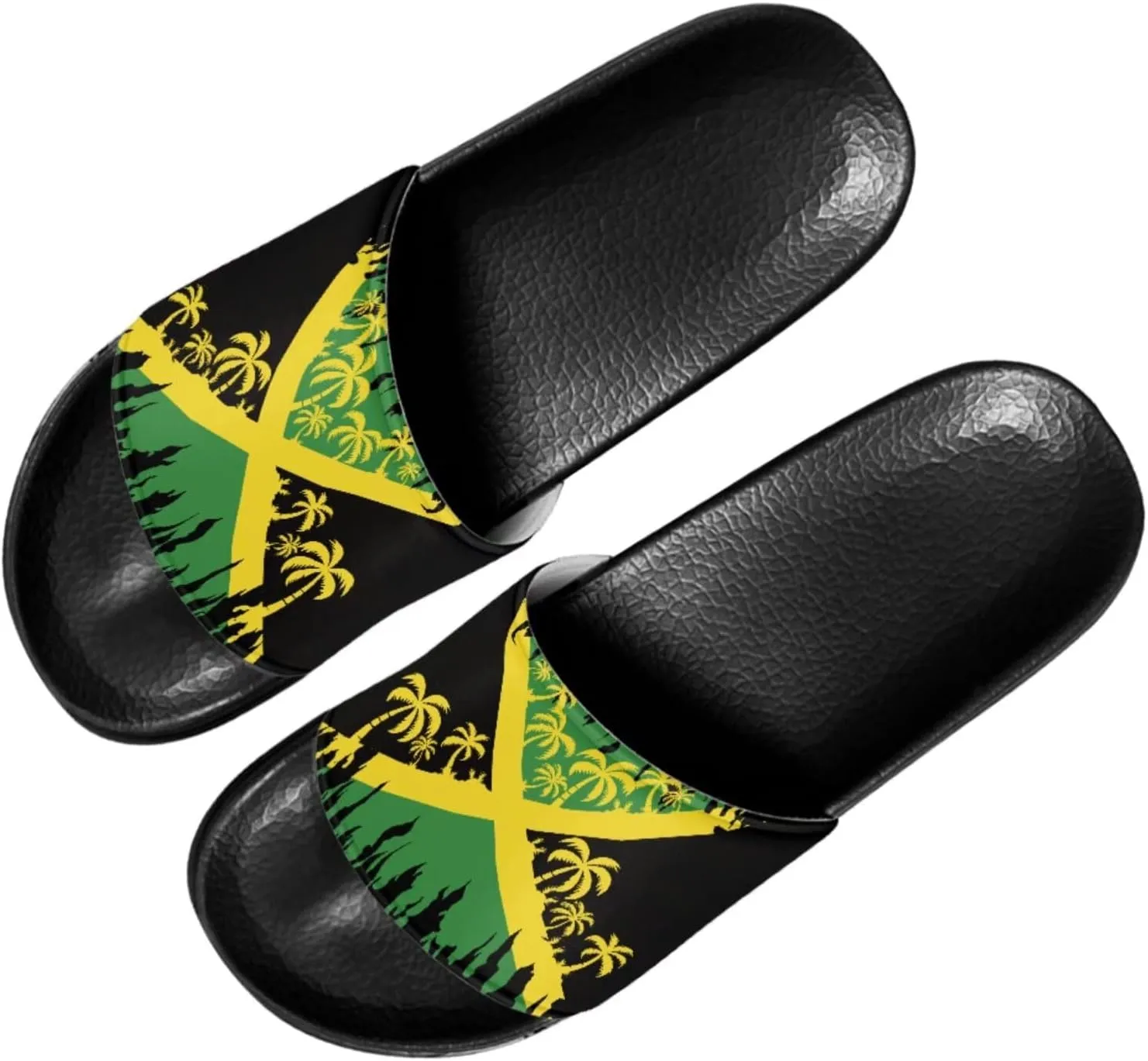 Slide Sandals Slippers for Women and Men, Cozy PU Uppers EVA Sole Non Slip Quick Drying Shower Shoes Bathroom Office