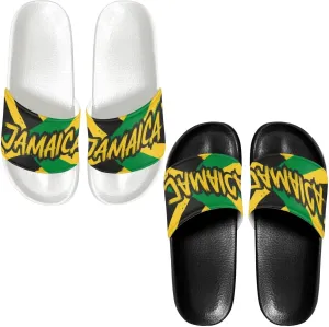 Slide Sandals Slippers for Women and Men, Cozy PU Uppers EVA Sole Non Slip Quick Drying Shower Shoes Bathroom Office