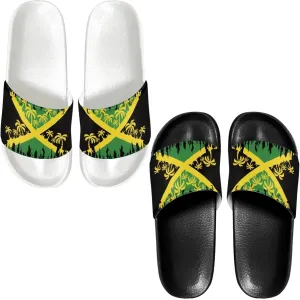 Slide Sandals Slippers for Women and Men, Cozy PU Uppers EVA Sole Non Slip Quick Drying Shower Shoes Bathroom Office