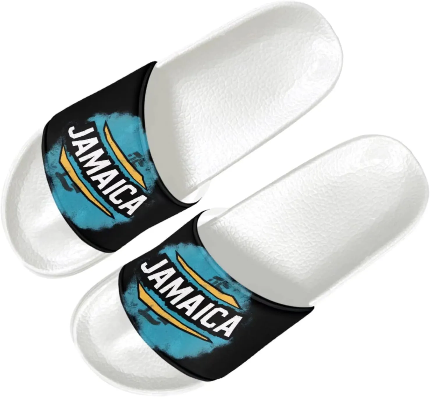 Slide Sandals Slippers for Women and Men, Cozy PU Uppers EVA Sole Non Slip Quick Drying Shower Shoes Bathroom Office