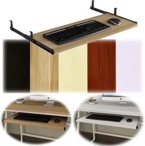 Sliding Keyboard Tray, 5-Hole Keyboard Slider, Ergonomic Adjustment, can Relieve Muscle Fatigue, Improve Work Efficiency, Punch-Free Installation