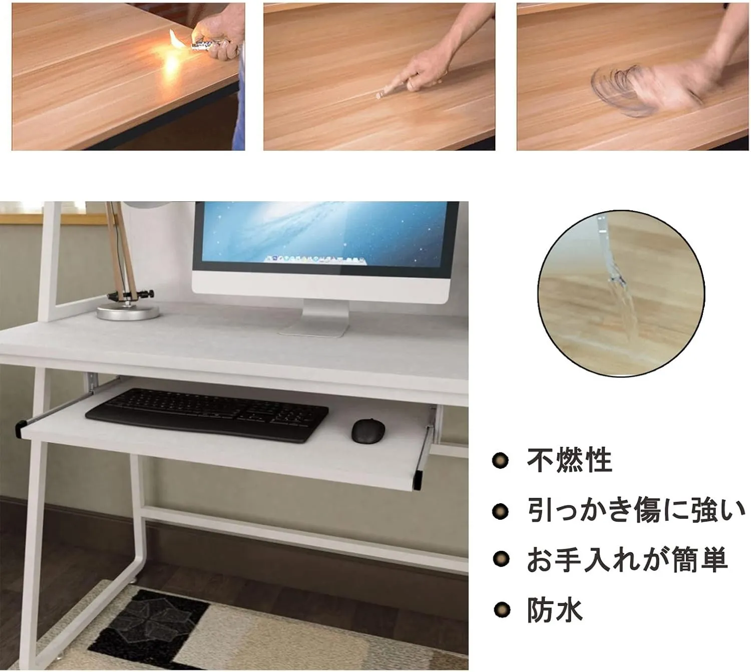 Sliding Keyboard Tray, Wooden Sliding Desk Keyboard Slider, Ergonomic Removable Extension Table Relieve Fatigue, Improve Work Efficiency, 54/60/70 x 27 cm, 5 Colors