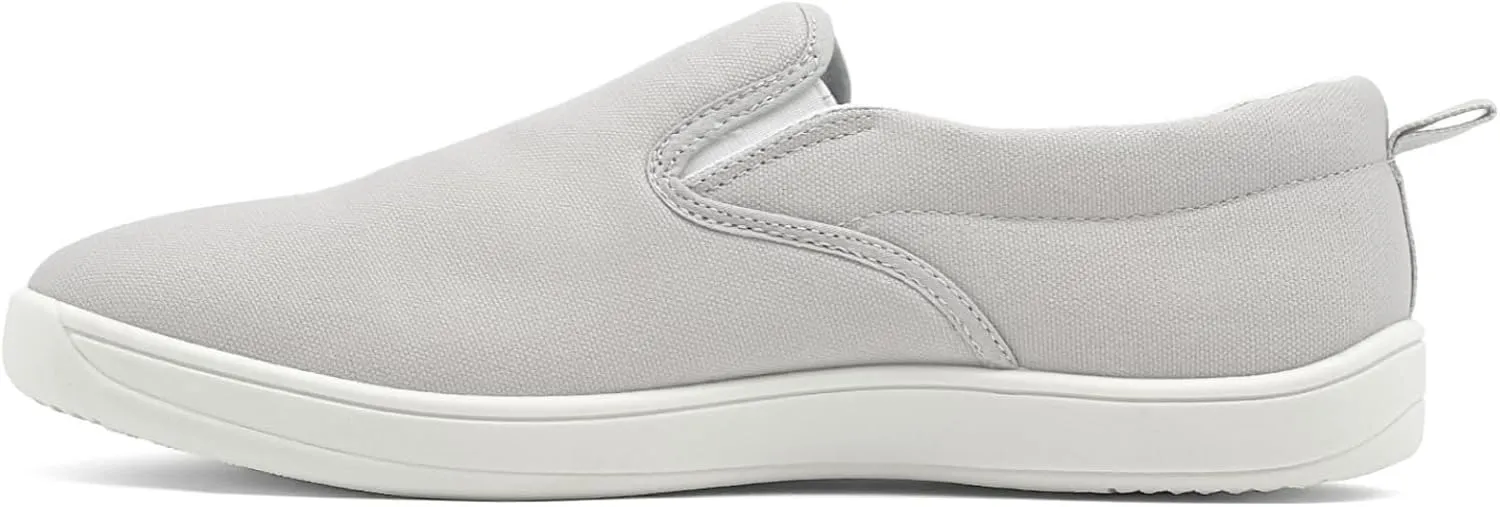 Slip on Shoes for Men, Classic Canvas Casual Shoes Comfortable Flats Men's White Loafers Low Top Sneakers Hands Free