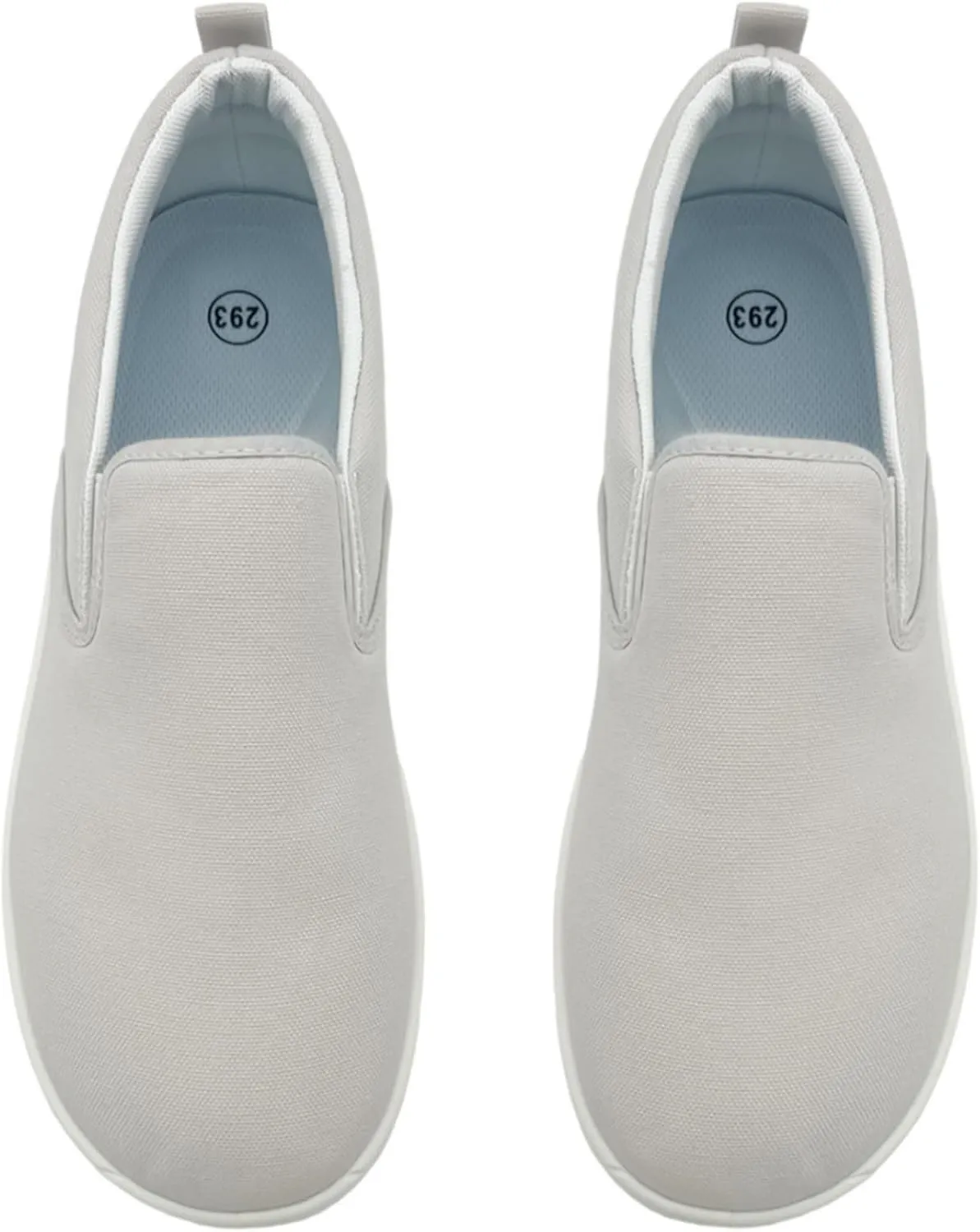 Slip on Shoes for Men, Classic Canvas Casual Shoes Comfortable Flats Men's White Loafers Low Top Sneakers Hands Free