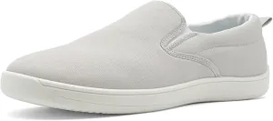 Slip on Shoes for Men, Classic Canvas Casual Shoes Comfortable Flats Men's White Loafers Low Top Sneakers Hands Free