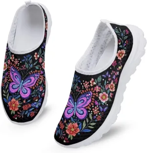 Slip On Walking Shoes for Womens Breathable Running Tennis Sneakers Comfort Anti-Slip Athletic Shoe for Travel Size 5.5-11.5 White Sole