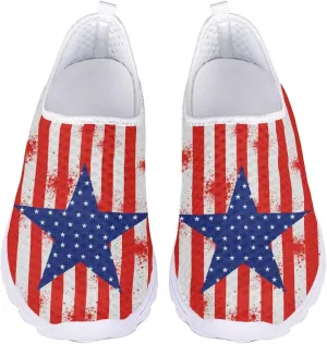 Slip On Walking Shoes for Womens Breathable Running Tennis Sneakers Comfort Anti-Slip Athletic Shoe for Travel Size 5.5-11.5 White Sole