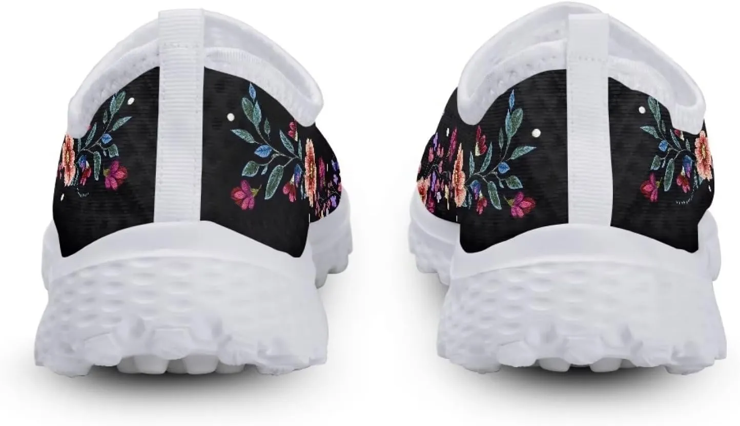 Slip On Walking Shoes for Womens Breathable Running Tennis Sneakers Comfort Anti-Slip Athletic Shoe for Travel Size 5.5-11.5 White Sole