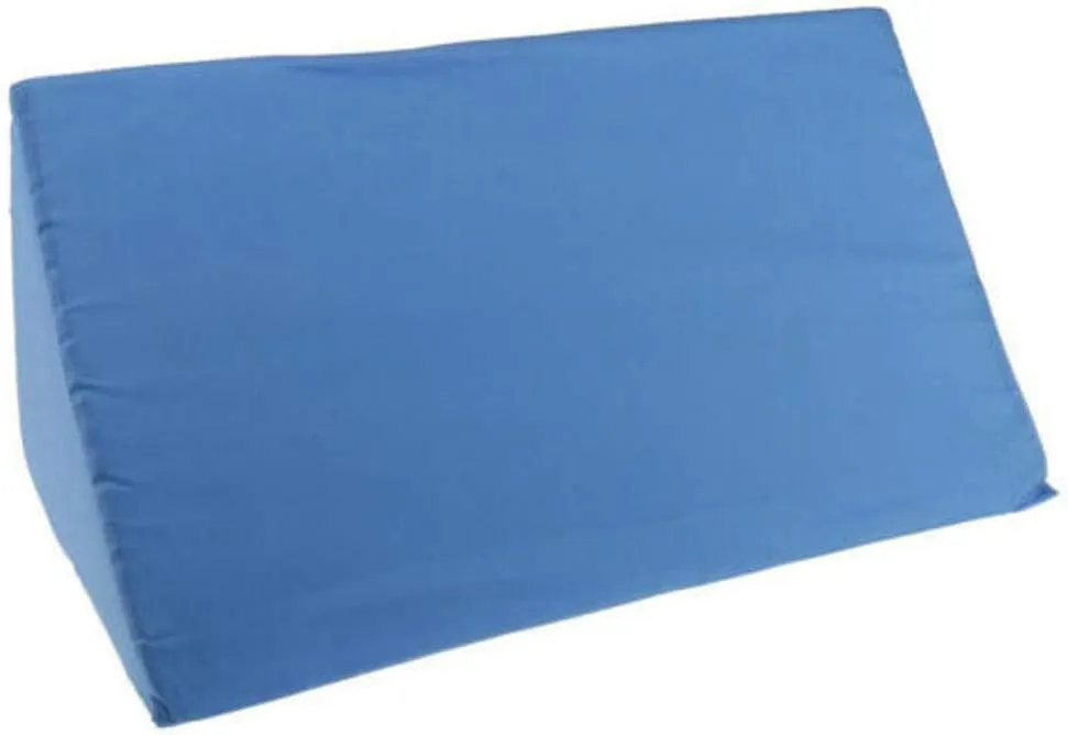 Small Wedge Pillow,Yoga Wedge Pillow, for Sleeping, Resting and Reading in Bed with Firm Support,Air Layer Wedge Cover, Bed Wedge Pillow with Memory Foam Top (Blue)