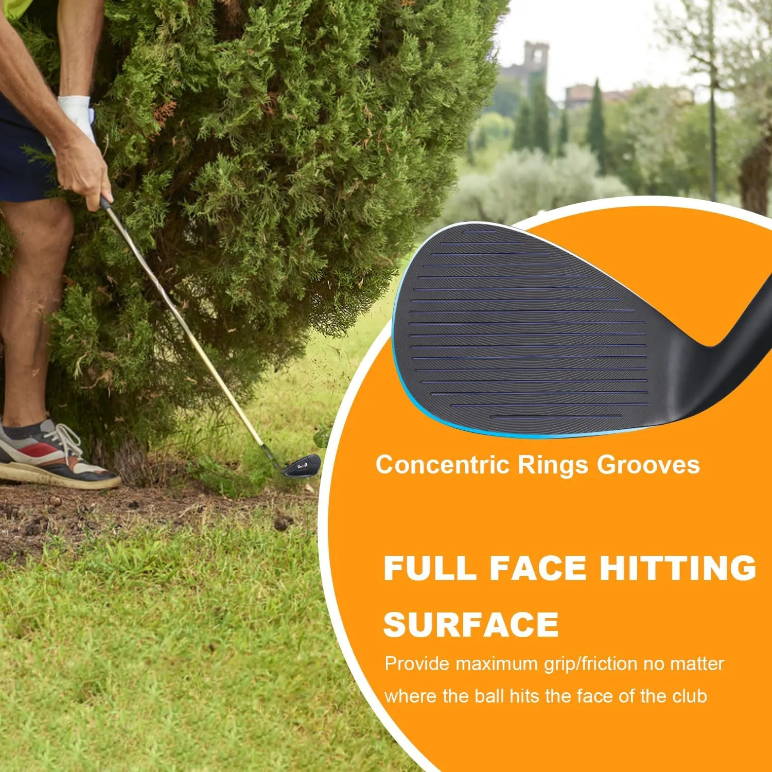 Smart Wedge – Full Face CNC Groove 52/56/60 Degree Golf Wedges for Men,Solid Shots, No Chunking for All Lies,Low CG Design for Bunker Shots
