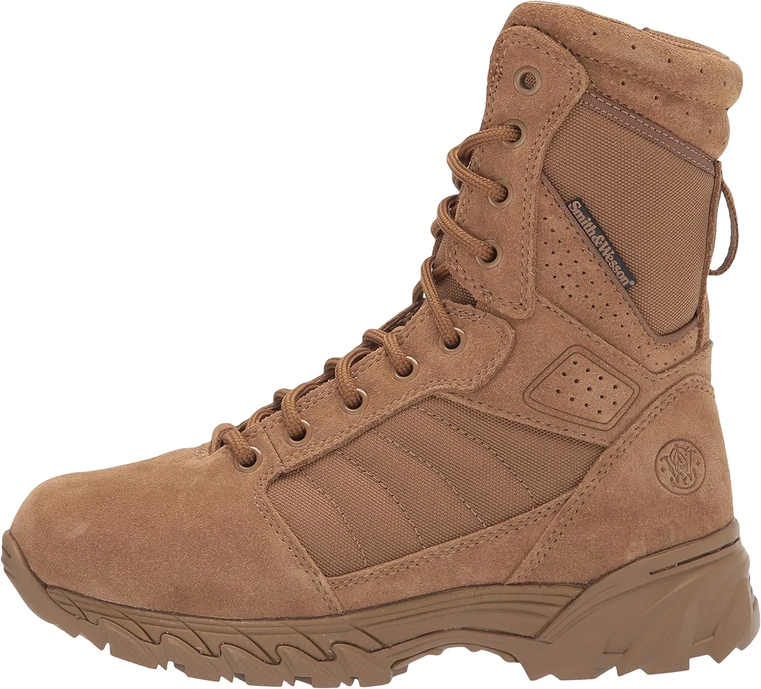 Smith & Wesson Men's Footwear Breach 2.0 8" Side Zip Military and Tactical Boot