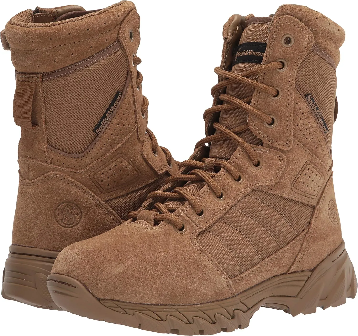 Smith & Wesson Men's Footwear Breach 2.0 8" Side Zip Military and Tactical Boot