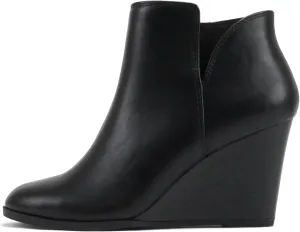 Soda Ability - Mid Ankle Bootie w/Split Shaft and Zipper Stacked Wedge Heel