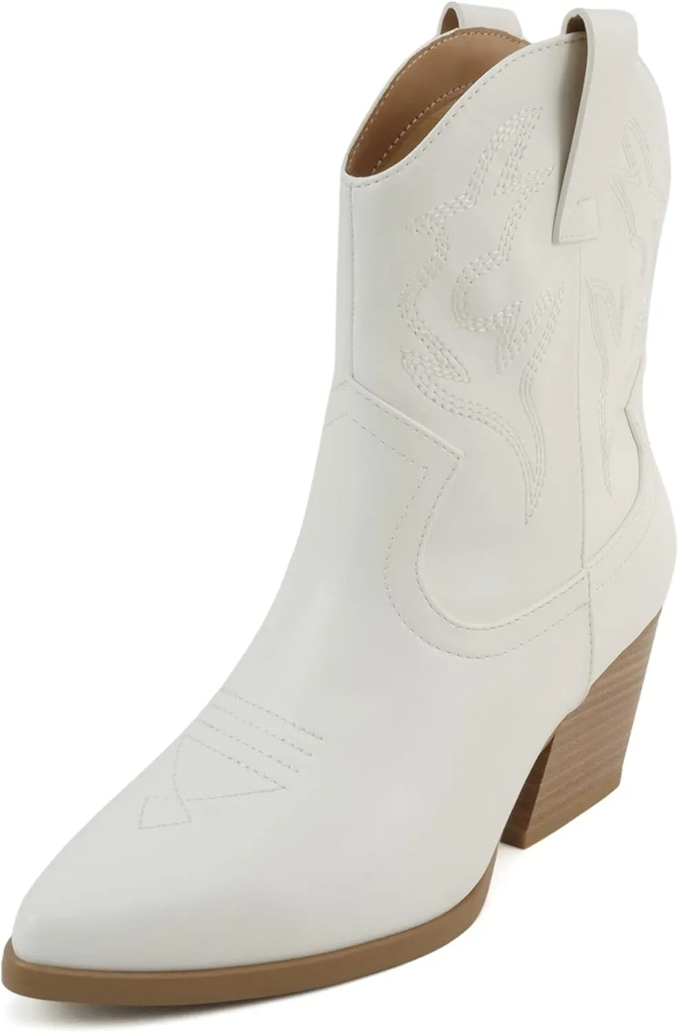 Soda “BLAZING” ~ Women Western Bootie Pointe Toe with Low Heel (Wide Fit Available)