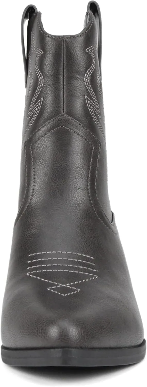 Soda “BLAZING” ~ Women Western Bootie Pointe Toe with Low Heel (Wide Fit Available)