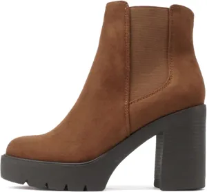 Soda EDITOR ~ Women Lug Sole High Heel Chelsea Fashion Ankle Boot w/Double Elastic Gore