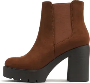 Soda EDITOR ~ Women Lug Sole High Heel Chelsea Fashion Ankle Boot w/Double Elastic Gore