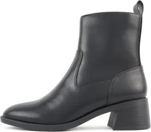 Soda “Heron” ~ Women Round Toe Low Block Heel Ankle Boot with Side Zipper