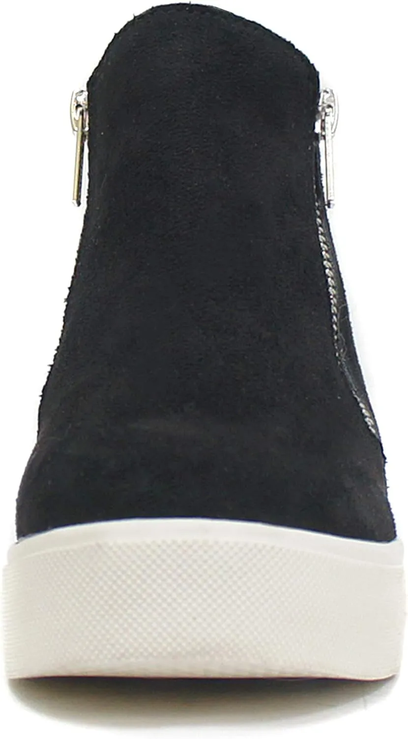 Soda Taylor Hidden Wedge Sole Booties Ankle Heels Sneaker Shoes Side Zipper