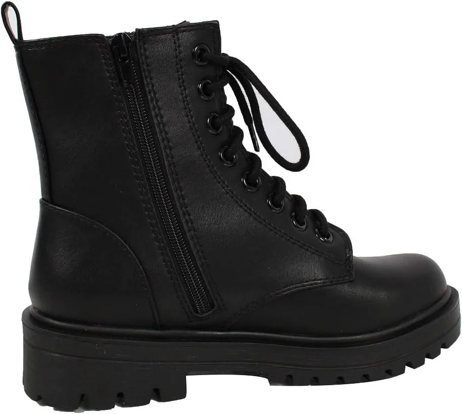 Soda Women's Combat Lace Up Ankle Boot