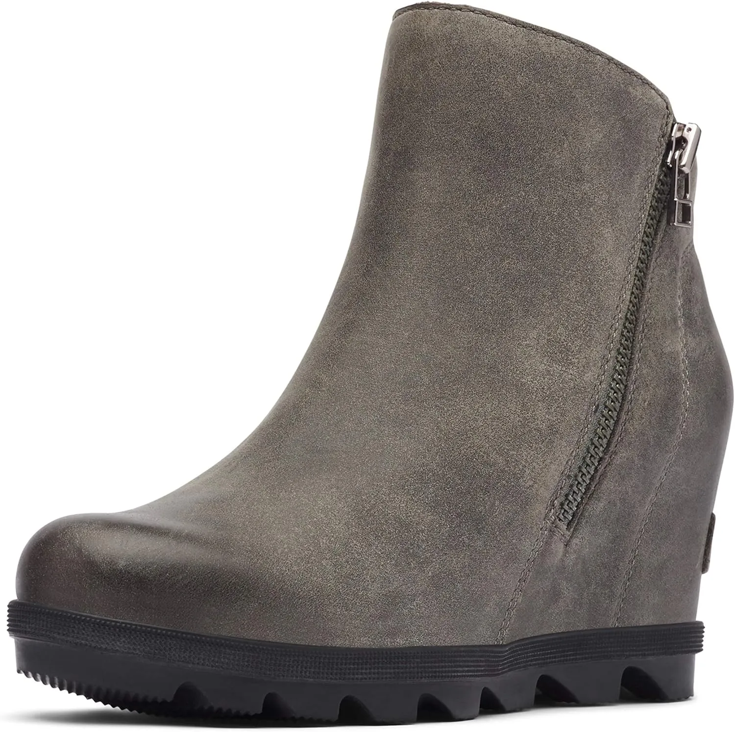 Sorel Women's Joan of Arctic Wedge II Zip Boot - Light Rain - Waterproof - Black