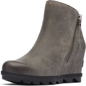 Sorel Women's Joan of Arctic Wedge II Zip Boot - Light Rain - Waterproof - Black