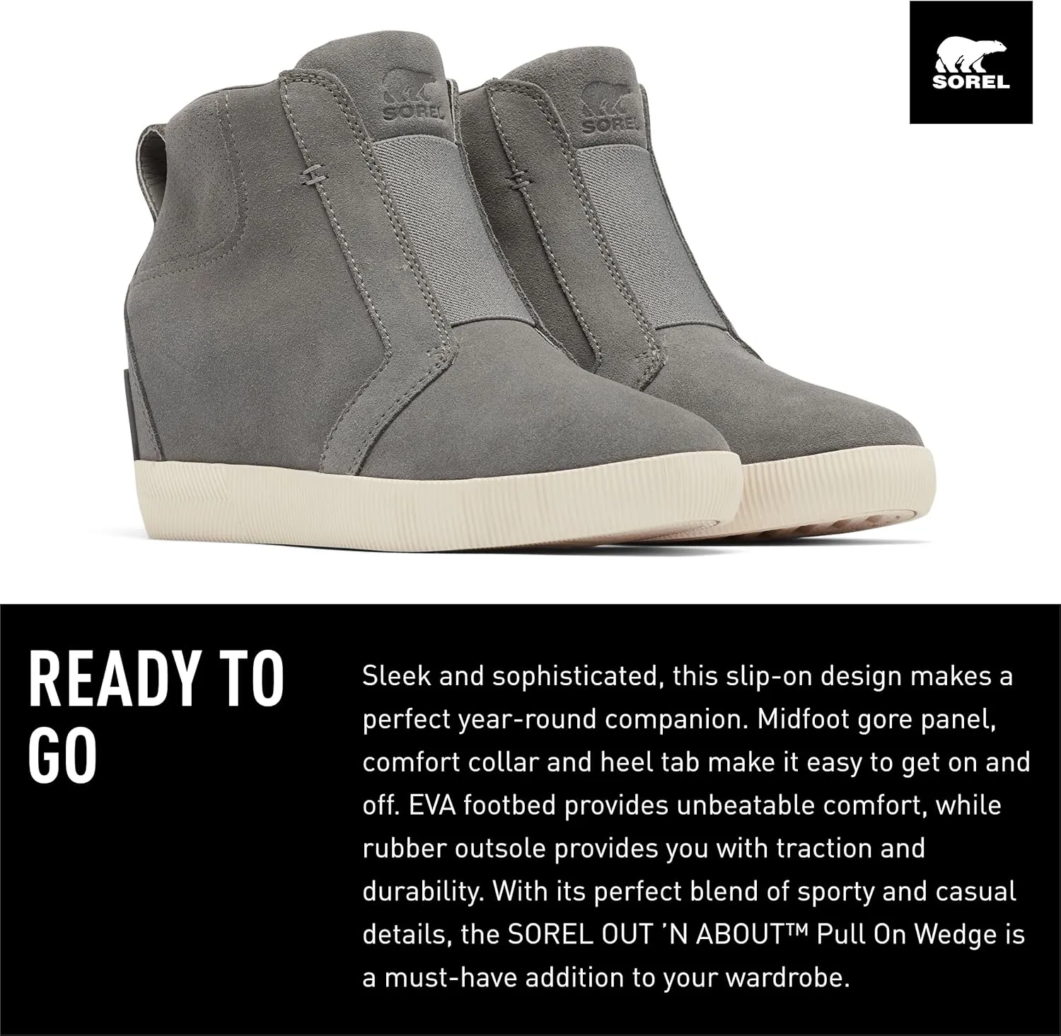 SOREL Women's Out N About Pull On Wedge Boot