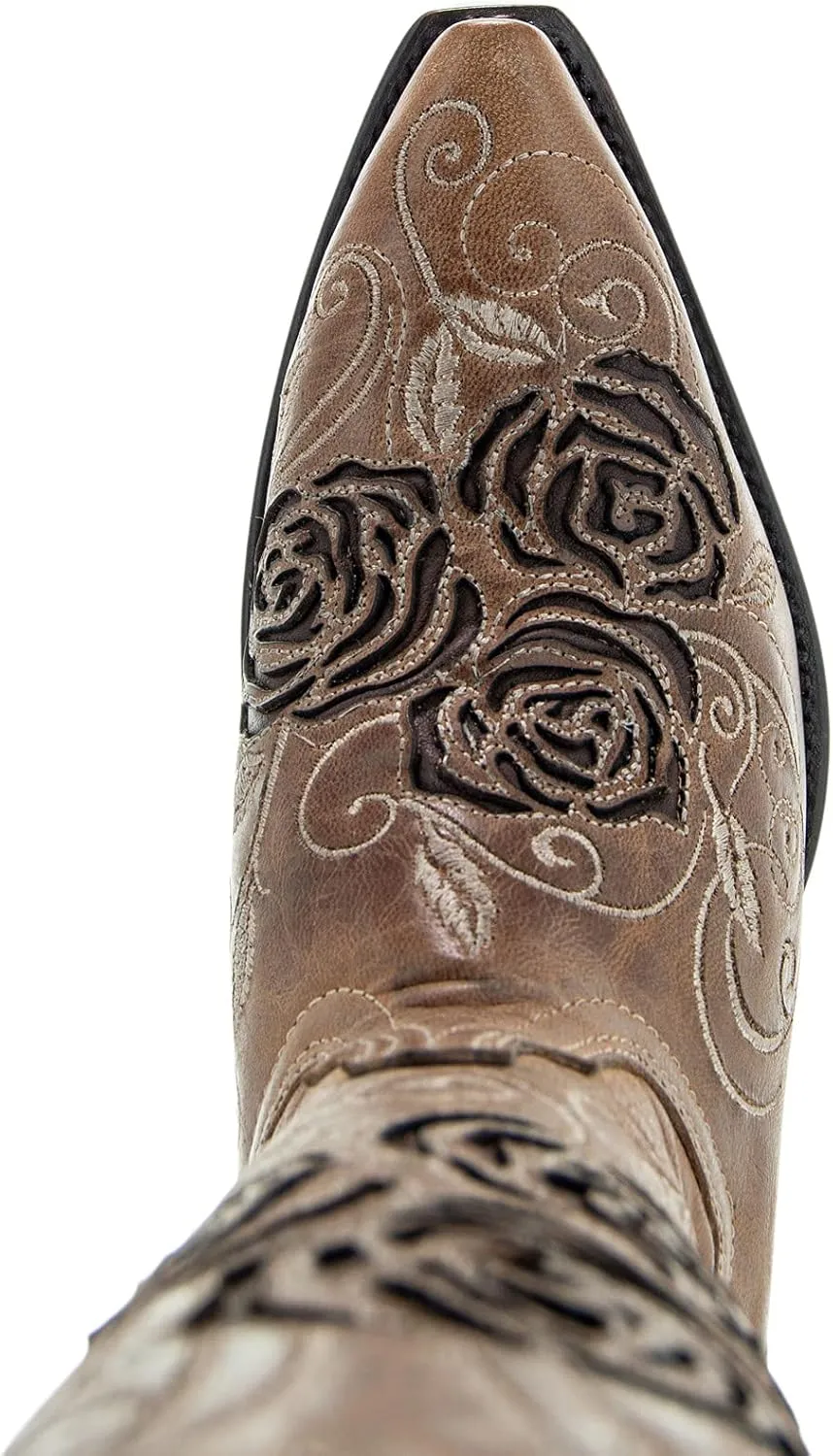 Soto Boots Turquoise Rose Country Cowgirl Boots M50032