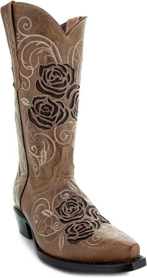 Soto Boots Turquoise Rose Country Cowgirl Boots M50032