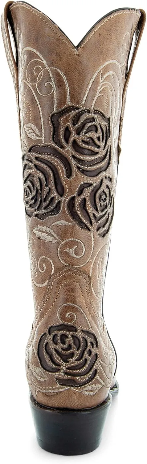 Soto Boots Turquoise Rose Country Cowgirl Boots M50032