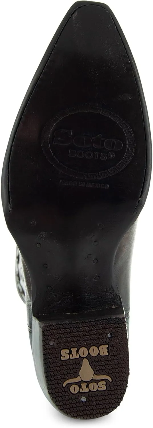Soto Boots Womens Zippered Burnished Cowgirl Botos M50050
