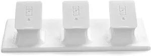 SplashNColor Remote Stand Pedestal for Lutron Pico Remote, Elegant Slide & Click Desk Display Holder, Non-Slip Scratch Resistant Base, Lutron Caseta Remote Stand (Triple Pedestal, White)