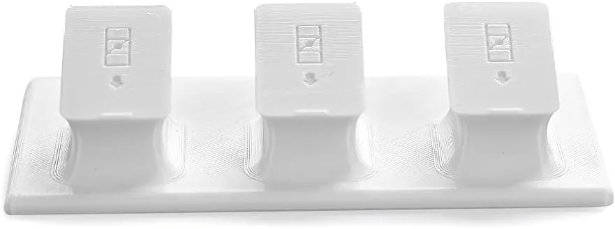 SplashNColor Remote Stand Pedestal for Lutron Pico Remote, Elegant Slide & Click Desk Display Holder, Non-Slip Scratch Resistant Base, Lutron Caseta Remote Stand (Triple Pedestal, White)