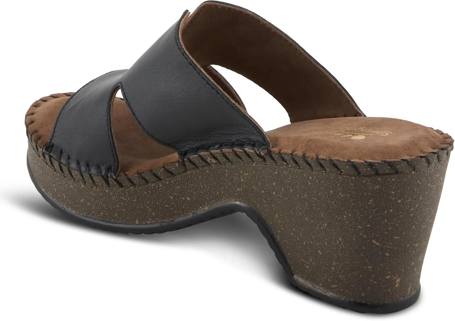 Spring Step DELTANA-SMOOTH Women's Demi Wedge Slip-On - Luxurious Suede Footbed, Classic Leather Upper