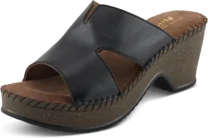 Spring Step DELTANA-SMOOTH Women's Demi Wedge Slip-On - Luxurious Suede Footbed, Classic Leather Upper
