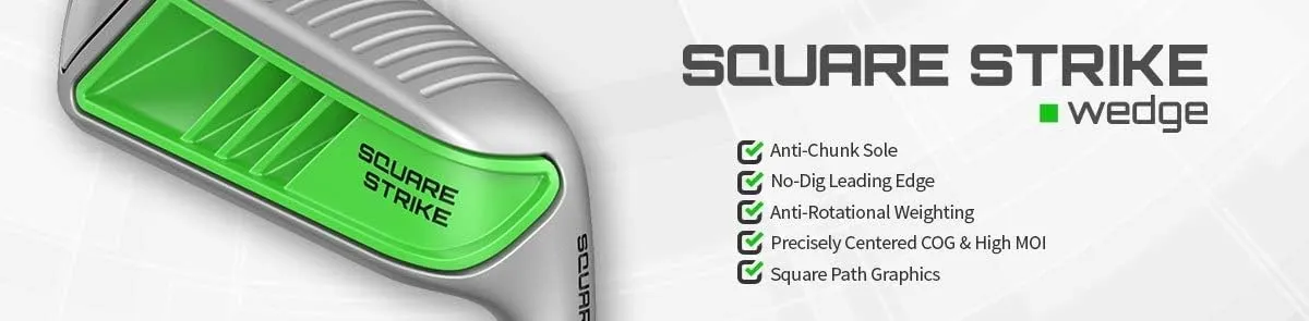 Square Strike Wedge -Pitching & Chipping Wedge for Men & Women -Legal for Tournament Play -Engineered by Hot List Winning Designer -Cut Strokes from Your Golf Game Fast