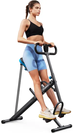 Squat Machine, MERACH R07 2 in 1 Squat Rowing Machine, Easy Setup & Foldable Exercise Equipment, Glute Trainer Machine, Glutes & Leg Home Workout Machine